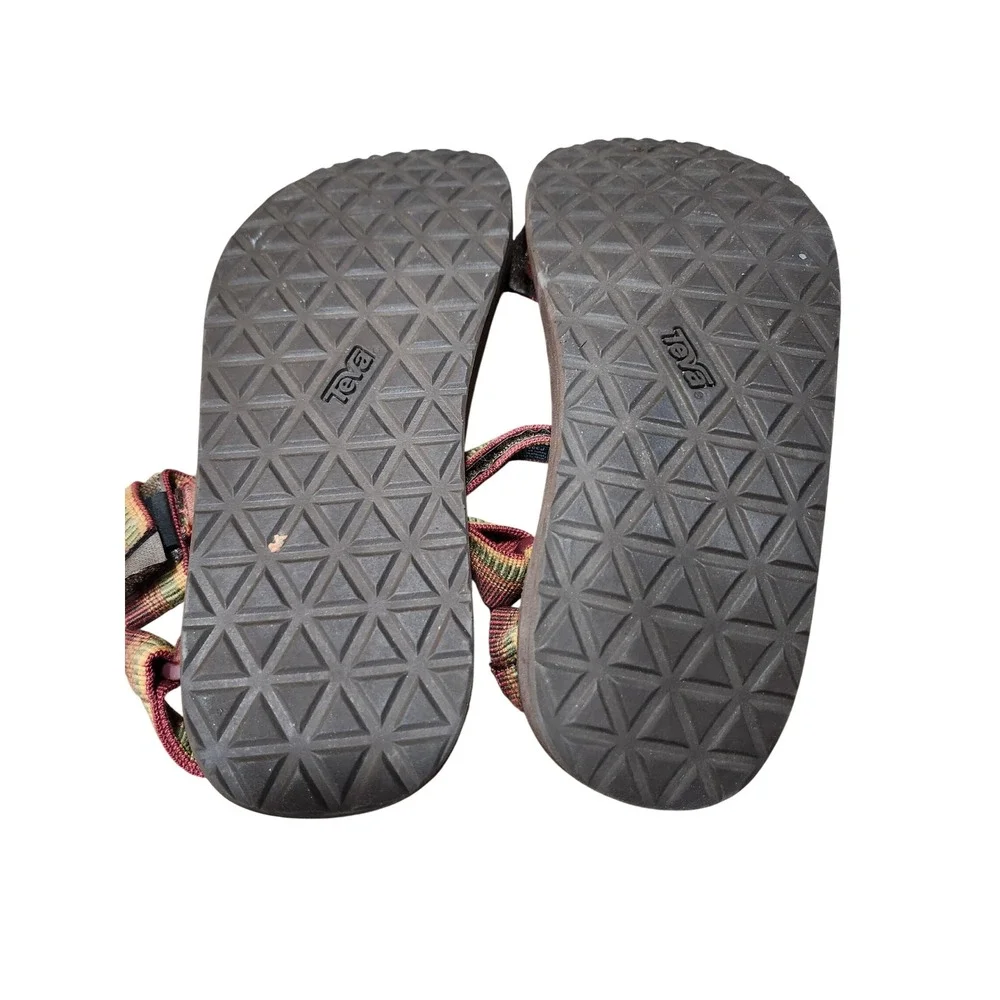 Teva Original Universal Sandals Mens 10 earth tone Multi Color Striped 1004006